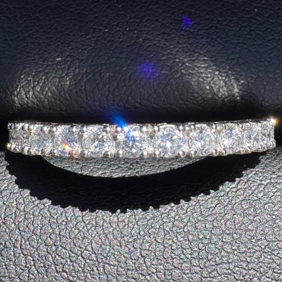 Genuine ✅ 14k WG 1.40 ctw Full French Pave Diamond Eternity Ring Size 9✨ - Picture 4 of 17